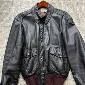 Vintage LL Bean leather jacket (imported goatskin)
